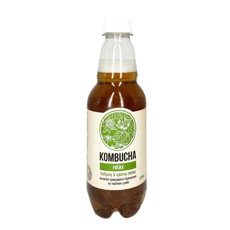 Напиток Kombucha Relax цветы липы и чабрец 350 мл