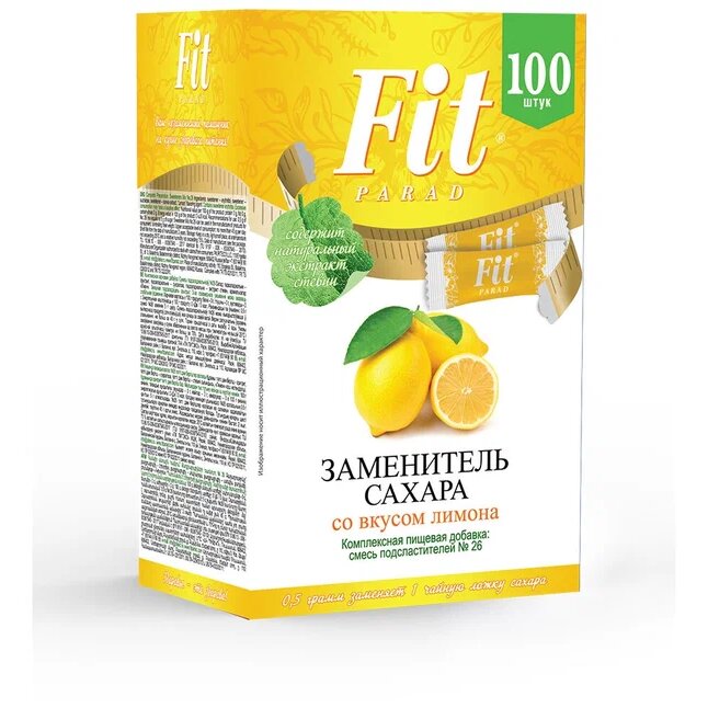 Заменитель сахара ФитПарад №26 Лимон 50 г стики 100 шт.