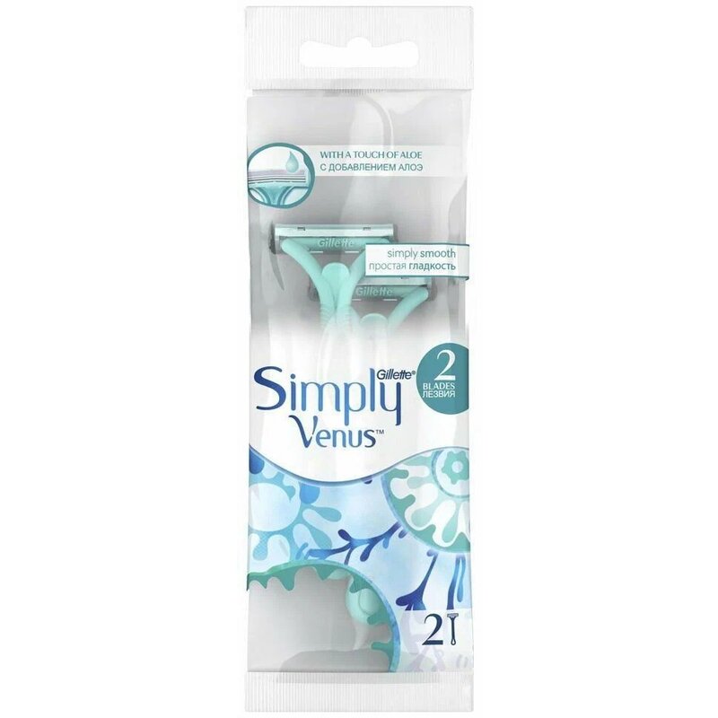 Бритва женская Gillette Simply Venus-2 одноразовая 2 шт.
