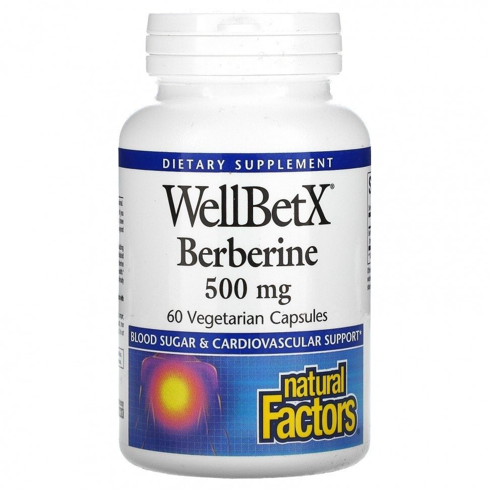 Берберин Natural Factors WellBetX капсулы 500 мг 60 шт.
