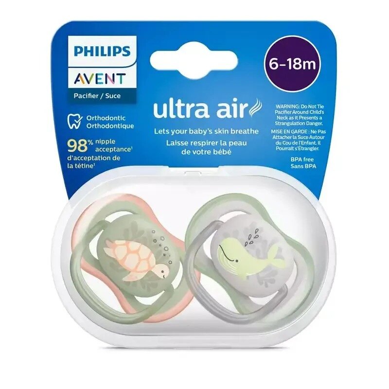 Соска пустышка Avent Ultra Air SCF085/60 6-18 мес. 2 шт.
