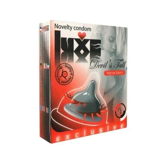 Презервативы Luxe чертов хвост с шипами/усами 1 шт.