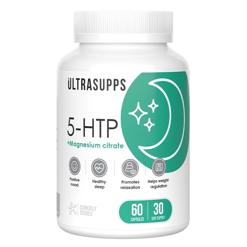 5-гидрокситриптофан (5-НТР) UltraSupps капсулы 60 шт.
