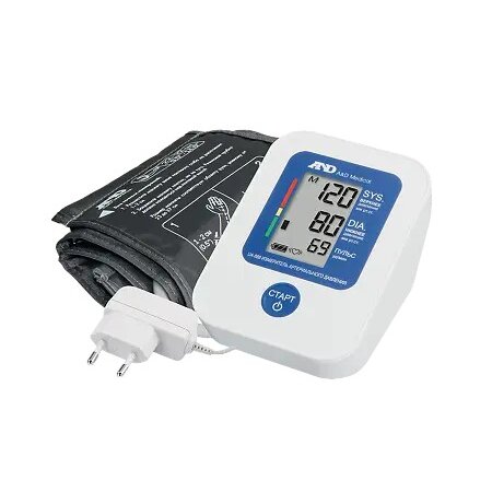 Тонометр автоматический AND UA-888AC с адаптером и манжетой 23-37 см