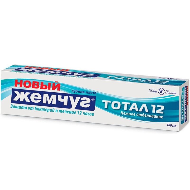 Зубная паста Новый Жемчуг Тотал 12 Нежное отбеливание 100 мл