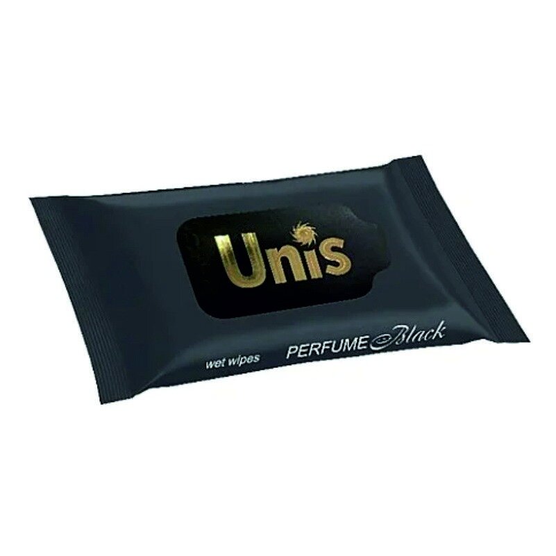 Влажные салфетки Unis Perfume Black антибактериальные 15 шт.