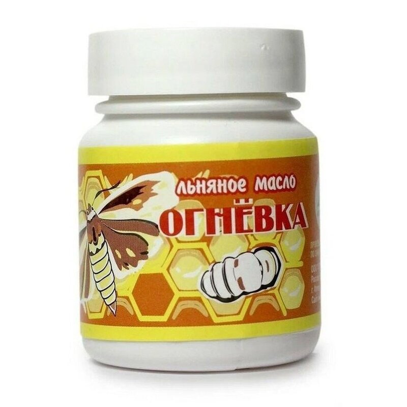 Масло льняное Огневка пчелиная капсулы 60 шт.