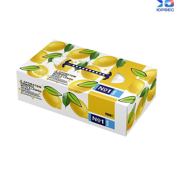 Платочки бумажные Bella №1 Универсальные с ароматом лимона 150 шт.