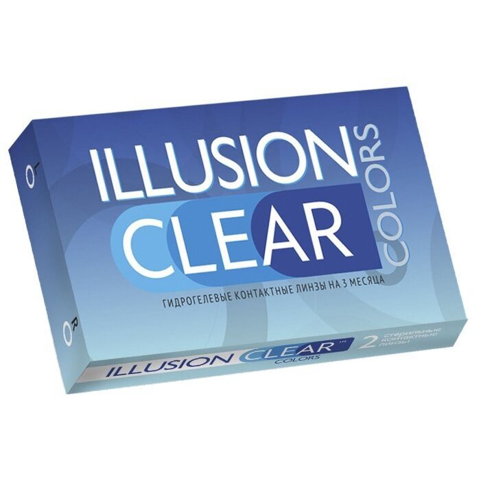 Линзы ILLUSION clear контактные прозрачные 3 месяца -5,5/8.6/2 шт x1