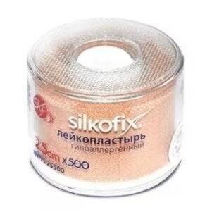 Лейкопластырь Silkofix на тканевой основе телесный 2,5x500см
