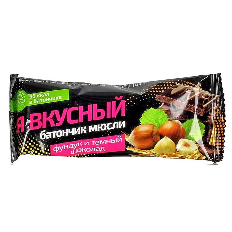 Я вкусный батончик-мюсли фундук/темный шоколад 25 г