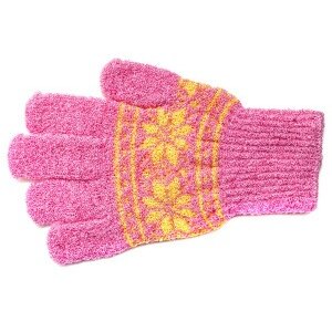 Мочалка-перчатка Beauty Style для мытья и массажа с узором