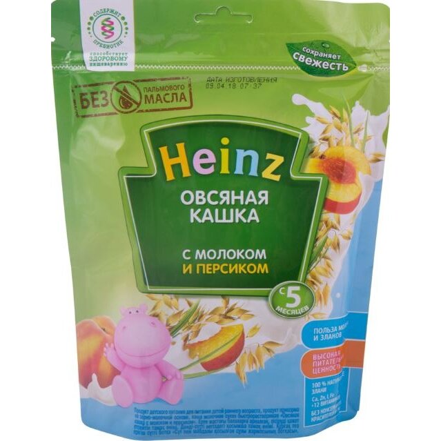 Каша молочная Heinz овсяная с персиком с 5 мес. 250 г