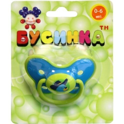 Соска-пустышка Бусинка 406 силиконовая Бабочка с кольцом