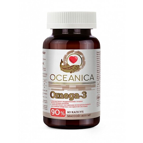 Океаника Омега-3 90% капсулы 1400 мг 60 шт.