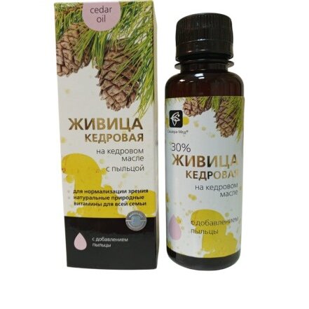 Живица кедровая на кедровом масле с пыльцой 100 мл
