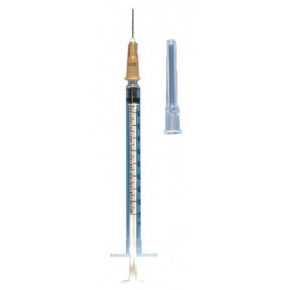 Трёхкомпонентный инсулиновый шприц SFM 1 мл u-40/100 c иглой 26g 0,45x12 мм