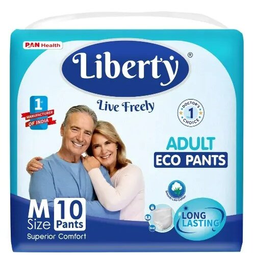 Liberty eco pants подгузники-трусики для взрослых размер m 65-85см 10 шт.