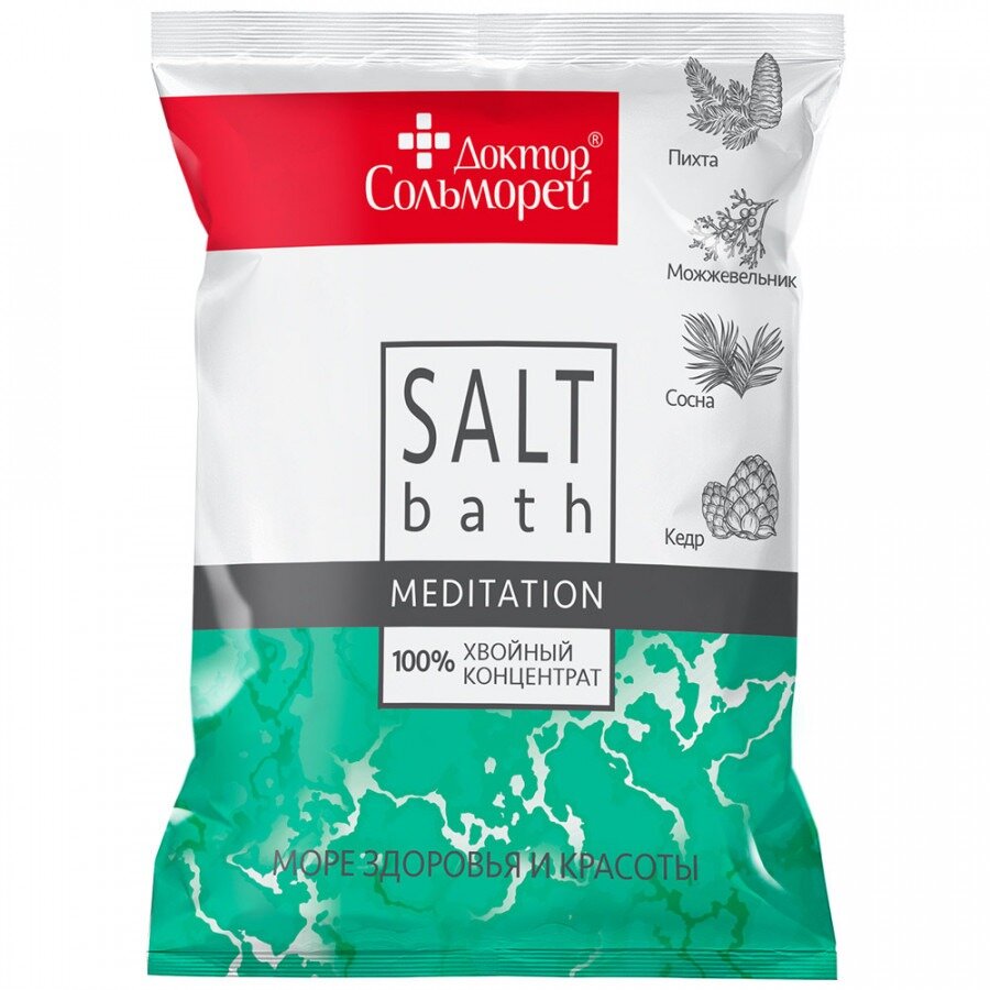 Соль для ванн хвойная медитация Доктор Сольморей 500 г