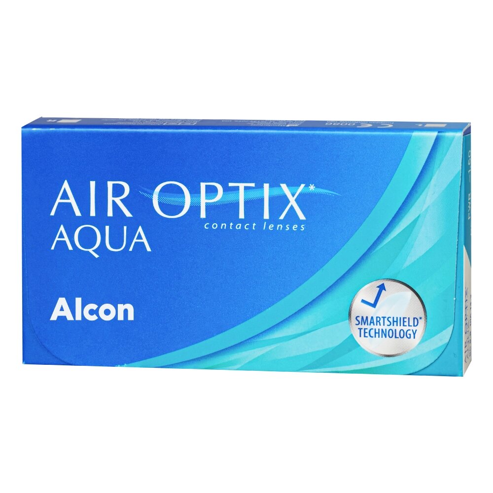 Линзы контактные Alcon/Алкон air optix aqua (8.6/+4,50) 6шт