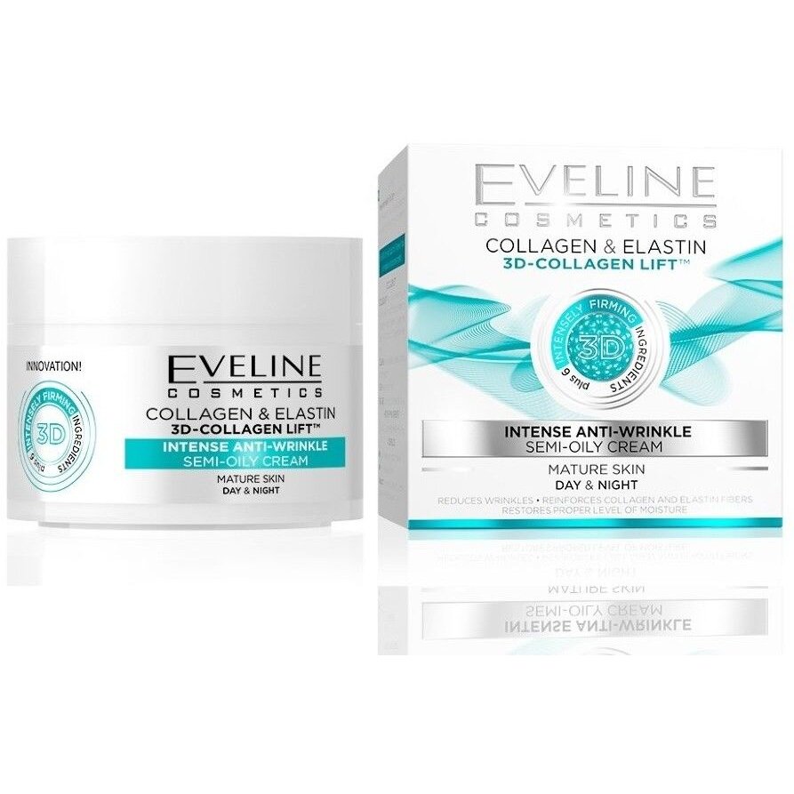 Крем для лица Eveline Collagen&Elastin полужирный активное омоложение для зрелой кожи 50 мл