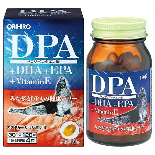 Orihiro dpa+ dha+epa омега-3 жирные кислоты капсулы 120 шт.