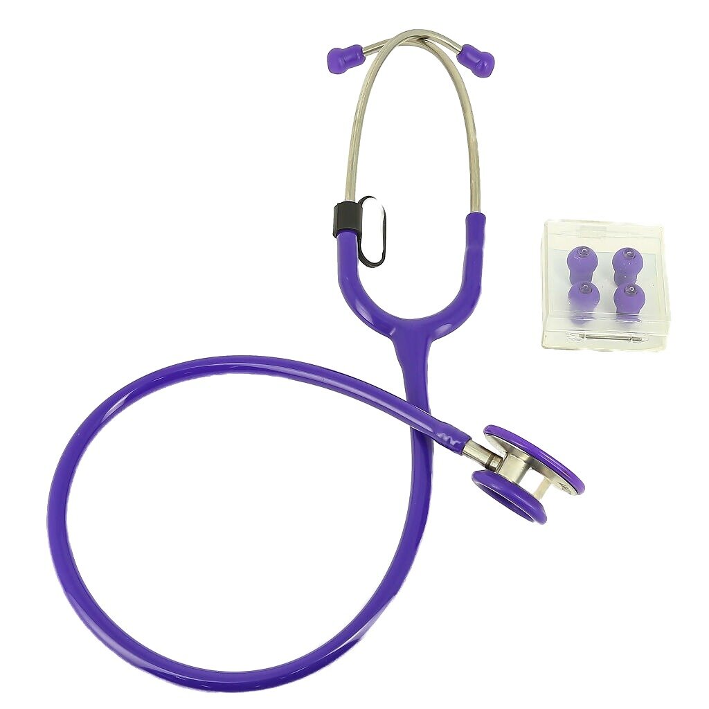 Стетоскоп AmRus медицинский двусторонний фиолетовый 04-am420