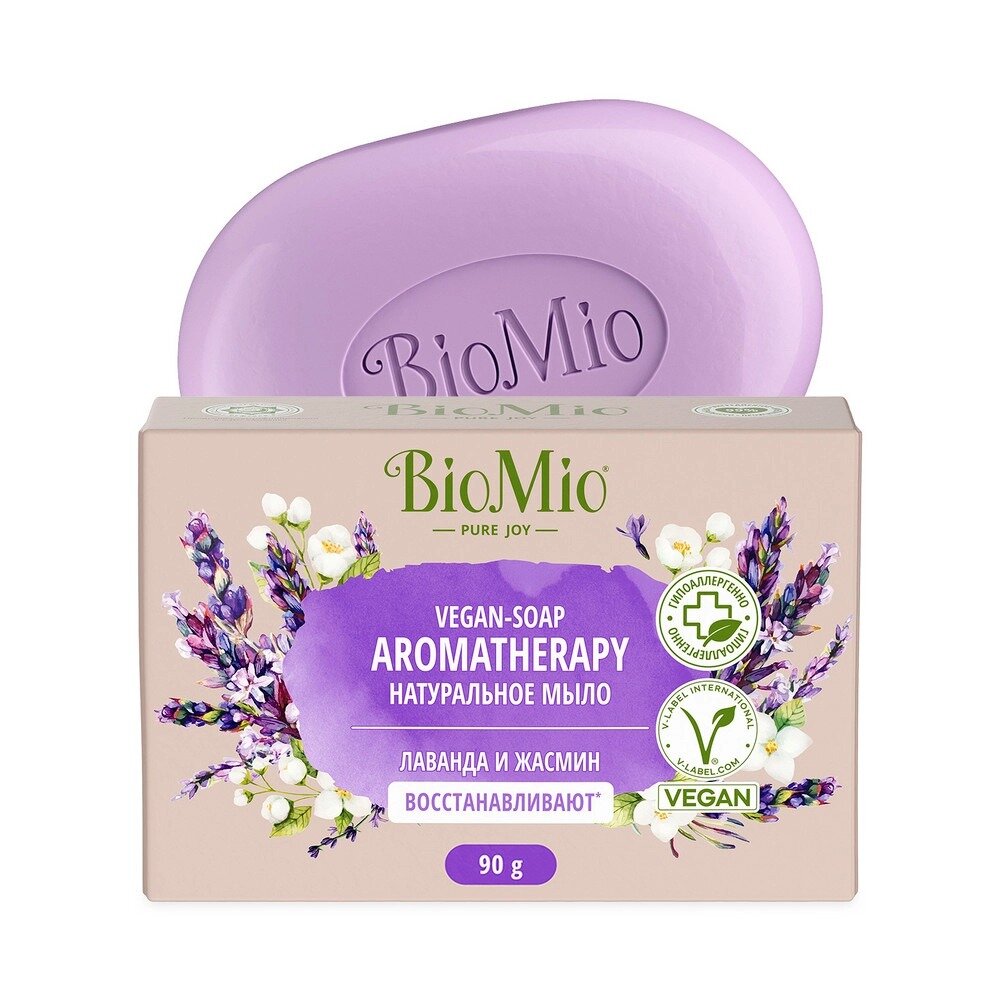 Мыло Biomio Bio-soap Aromatherapy натуральное Лаванда и Жасмин 90 г