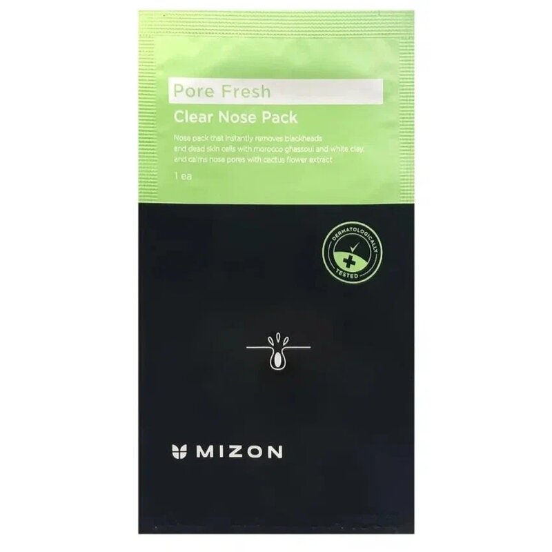 Патчи для носа очищающие шт Pore fresh clear nose pack MIZON 1 шт.