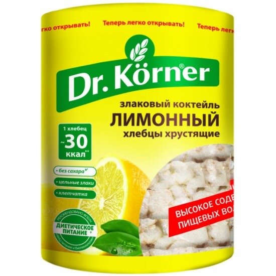Хлебцы Dr.Korner лимонный злаковый коктейль 100 г