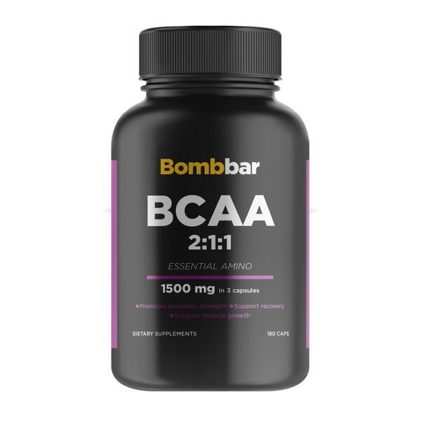 БЦАА/BCAA Бомбар (BombBar) капсулы 620мг 180 шт.