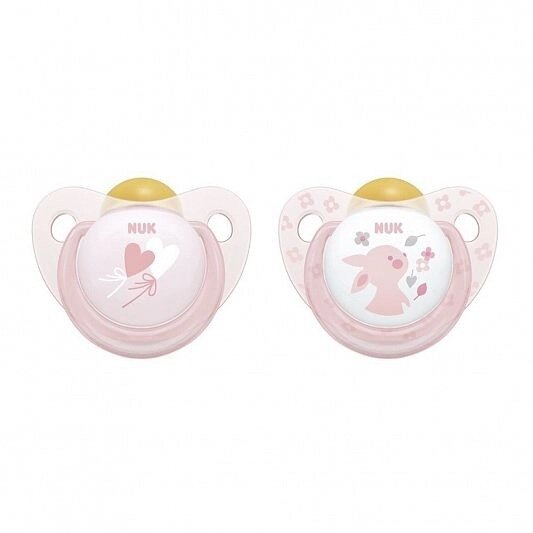 Пустышка латексная ортодонтическая Nuk baby rose 6-18 месяцев р.2 10733773 1 шт.