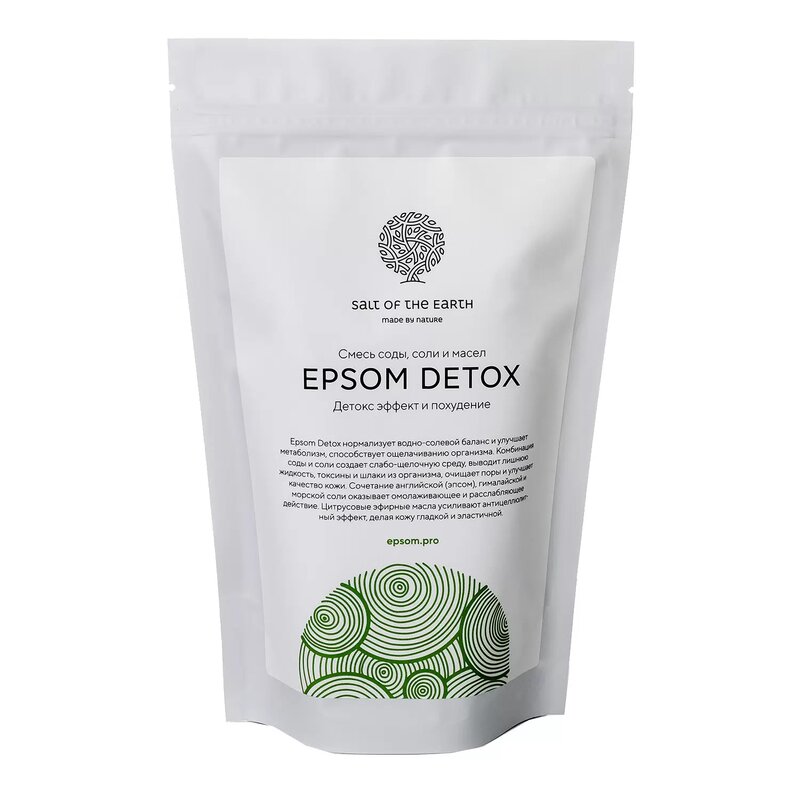 Смесь сода/соль/масла для ванны Salt of the Earth Epson Detox 1000 г