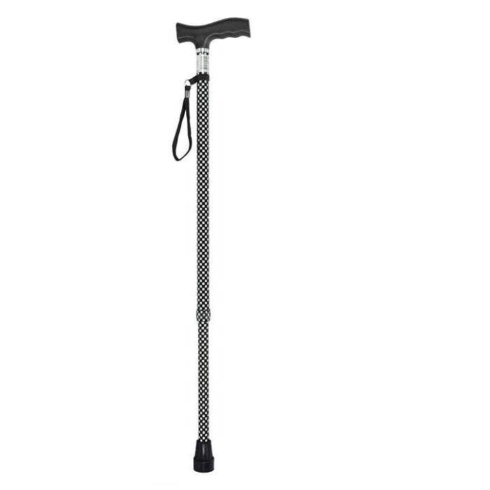 Трость B.Well WR-411 с Т-образной рукояткой и ремешком Шахматы 71-94 см