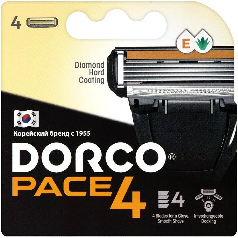 Kассеты Dorco Pace 4 для бритвенного станка 4 шт.