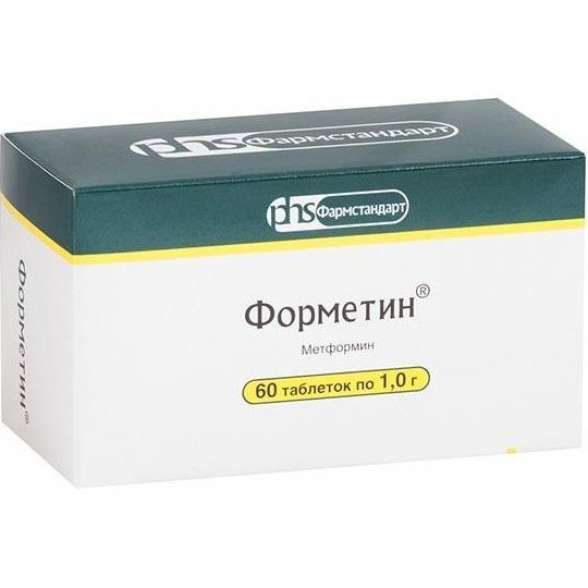 Форметин таблетки 1000 мг 60 шт.