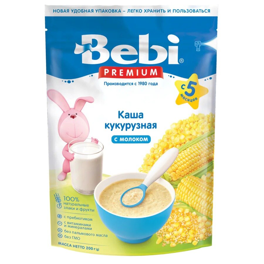 Каша молочная Bebi premium кукурузная 200 г