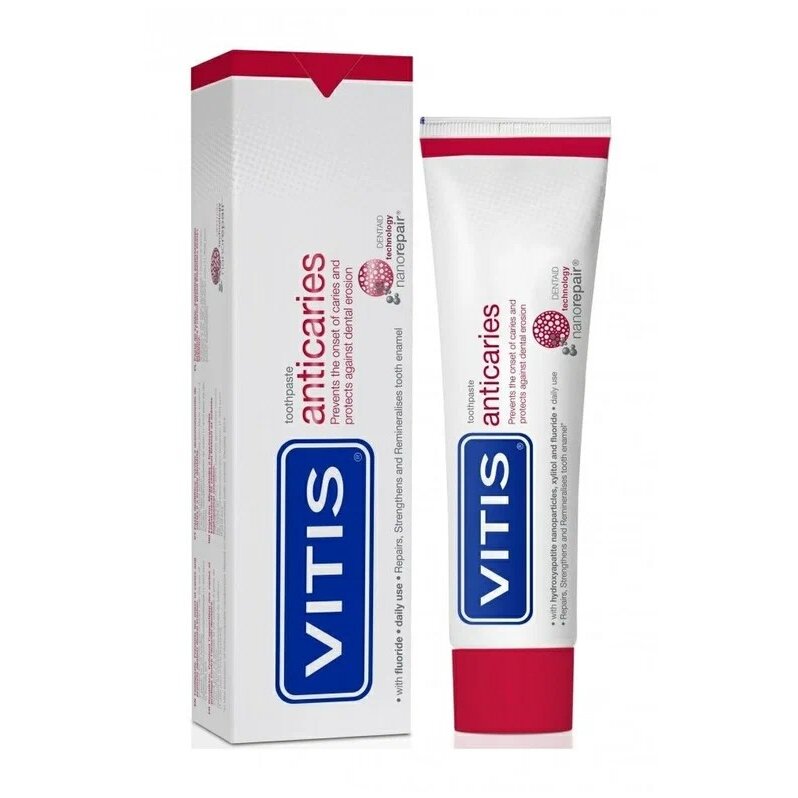 Зубная паста Vitis Anticaries со фтором вкус-ментол 100 мл