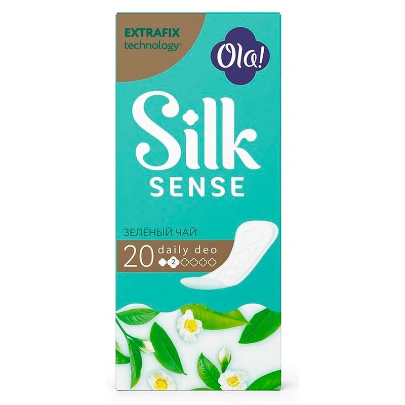 Прокладки Ола (Ola) silk sense ежедневные Daily Deo Зелёный чай 20 шт.