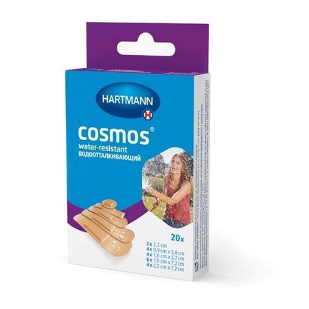 Пластырь Hartmann Cosmos Water-Resistant водоотталкивающий 5 размеров 20 шт.
