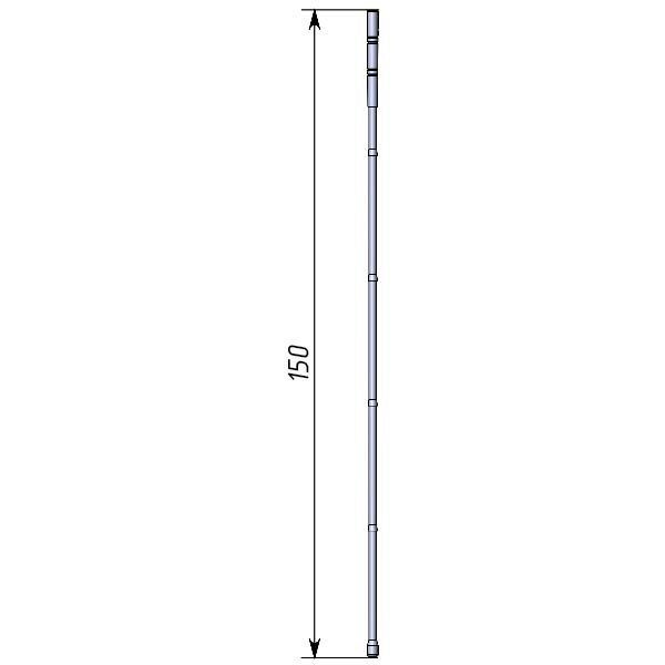 Трость Аверсус металлическая тактильная складная 5-ти секционная арт. 14 (527) тс (150-5)