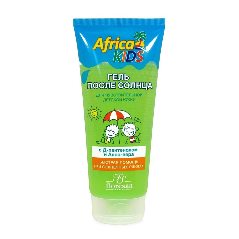 Гель после солнца Floresan Africa Kids с алоэ-вера 200 мл