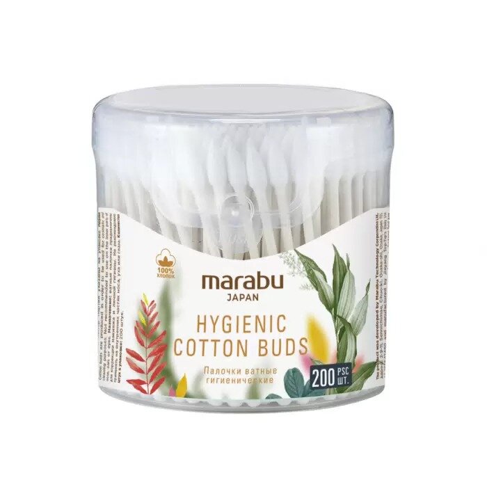 Ватные палочки Marabu Botanica 200 шт.