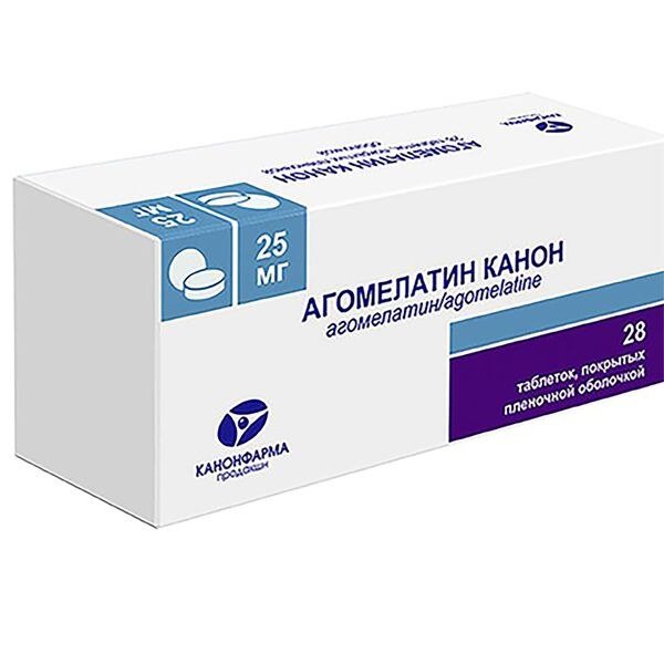 Агомелатин Канон таблетки 25 мг 28 шт.