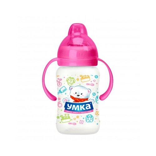 Поильник с трубочкой Умка арт.2424 6+ розовый 270 мл