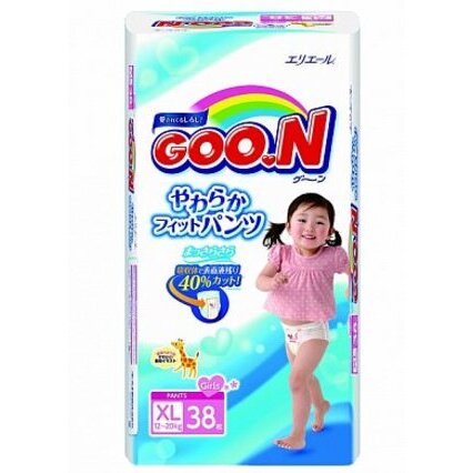 ПОДГУЗНИКИ Goon трусики XL 12-20кг 40 шт. (N38) для девочек