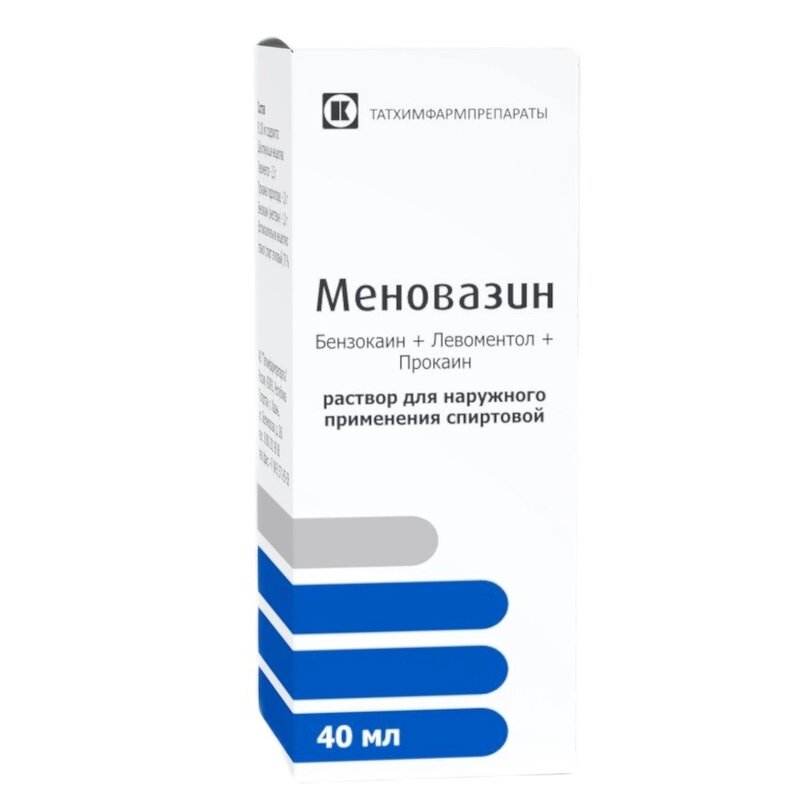 Меновазин раствор для наружного применения флакон 40 мл