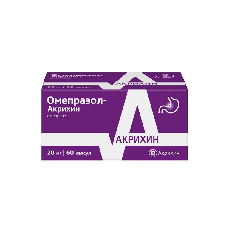 Омепразол-Акрихин капсулы 20 мг 60 шт.