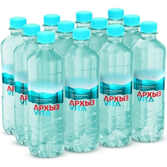 Вода минеральная Архыз vita негазированная 0,5 л 12 шт.