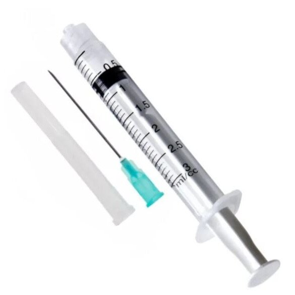 Шприц 3-х компонентный Vogt Medical с иглой 23G 0,6х30 мм 3 мл 1 шт.